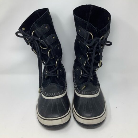 Sorel women's winter boots lace-up black 10 *missing insoles and liners* - Picture 1 of 9